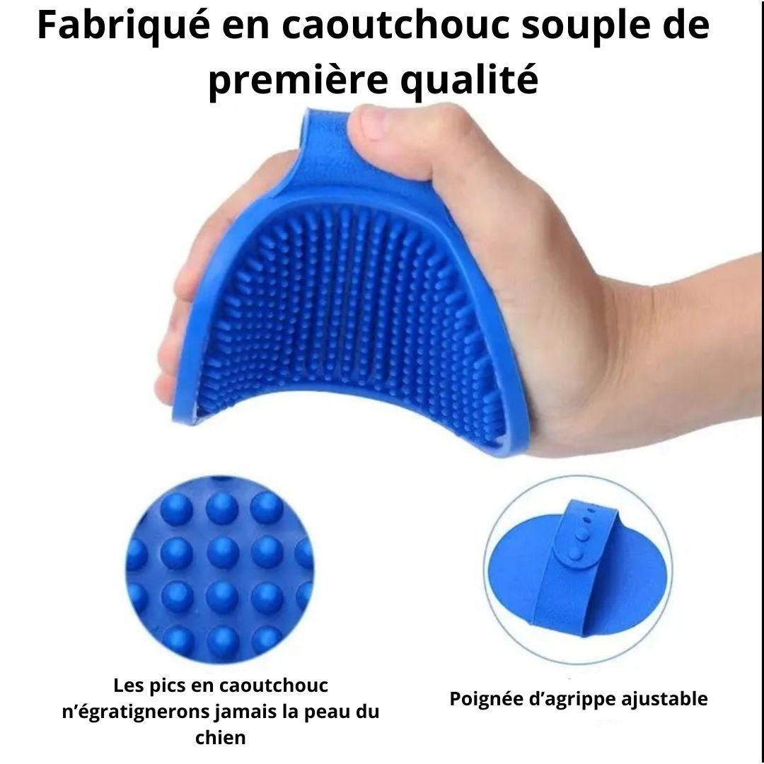 Brosse de nettoyage et massage - Chien Précieux