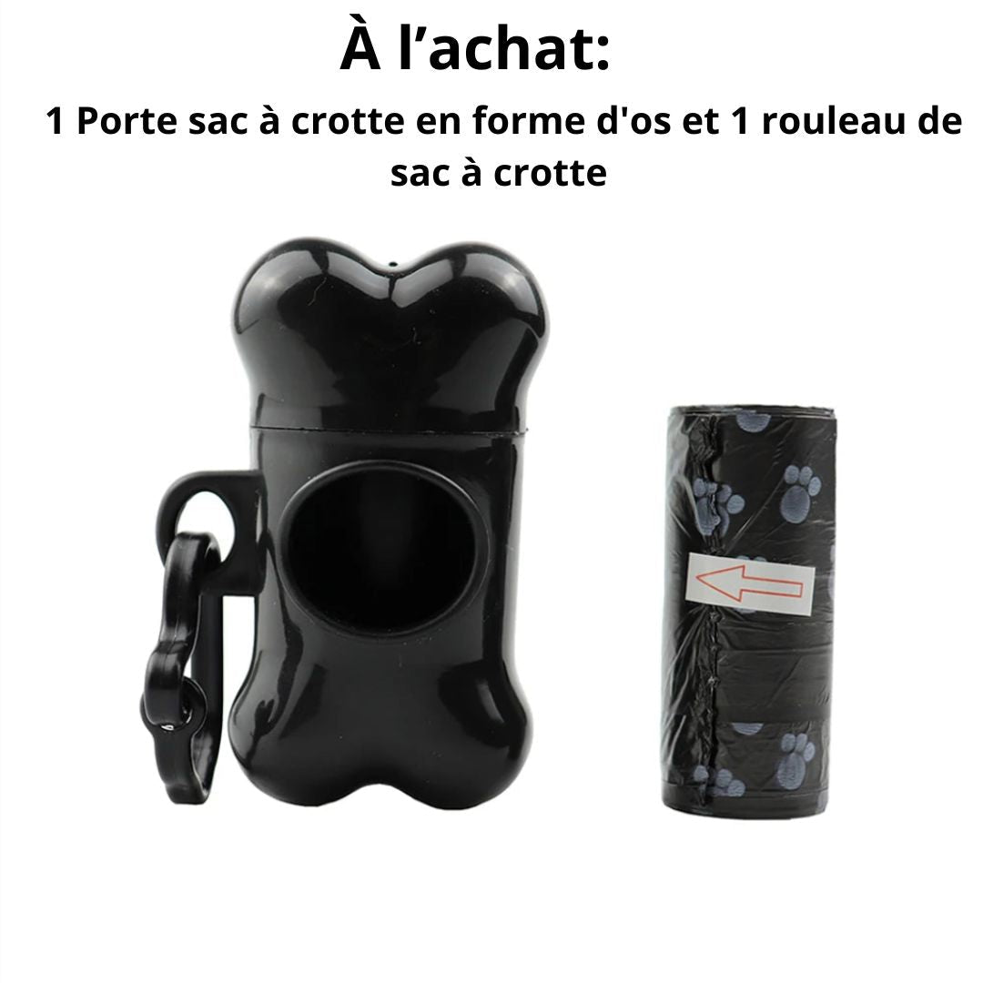 Porte sac à crotte en forme d'os - Chien Précieux