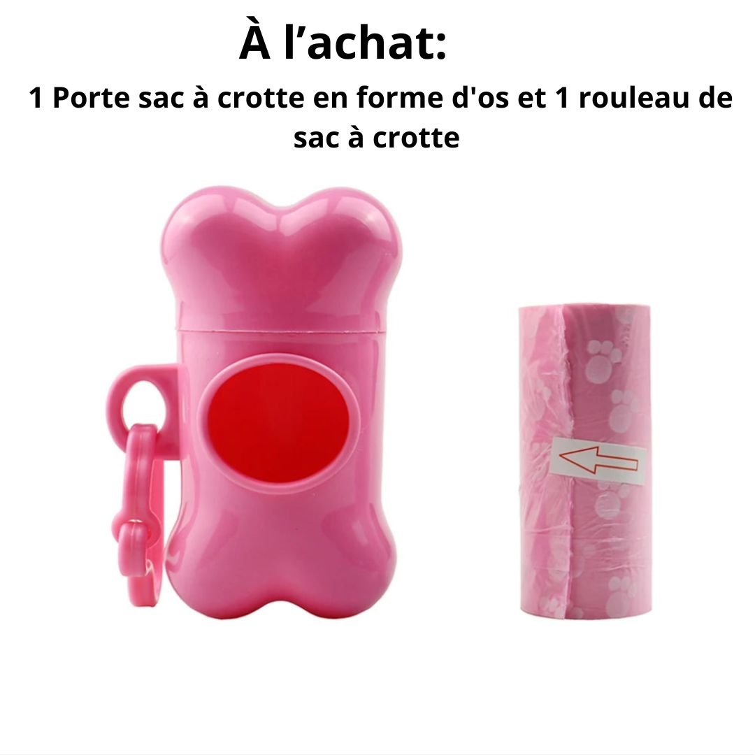 Porte sac à crotte en forme d'os - Chien Précieux