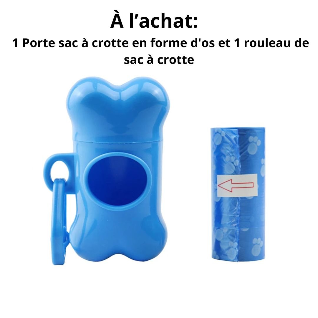 Porte sac à crotte en forme d'os - Chien Précieux