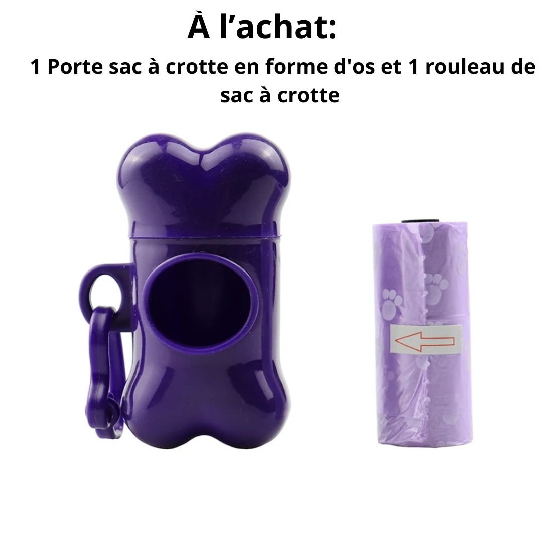 Porte sac à crotte en forme d'os - Chien Précieux