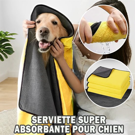 Serviette absorbante pour chien - Chien Précieux